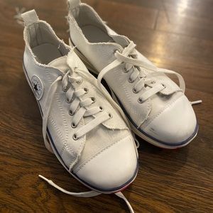 White converse colored bottom